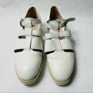 Giordana F. White Leather Shoes